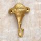 Golden Brass Elephant Face Wall Hook